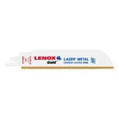 Lenox Reciprocating Saw Blades - Gold - Bi-Metal - 18 TPI - 9-in x 1-in - Lazer Thick Metal - Arc Curved - 5 Per Pack