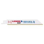 Lenox Reciprocating Saw Blades - Gold - Bi-Metal - 10 TPI - 6-in x 3/4-in - Medium Metal - 5 Per Pack