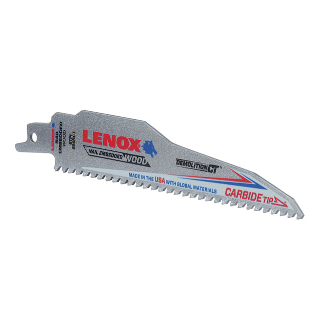 LENOX 6-TPI Carbide-Tipped Demolition Reciprocating Saw Blade