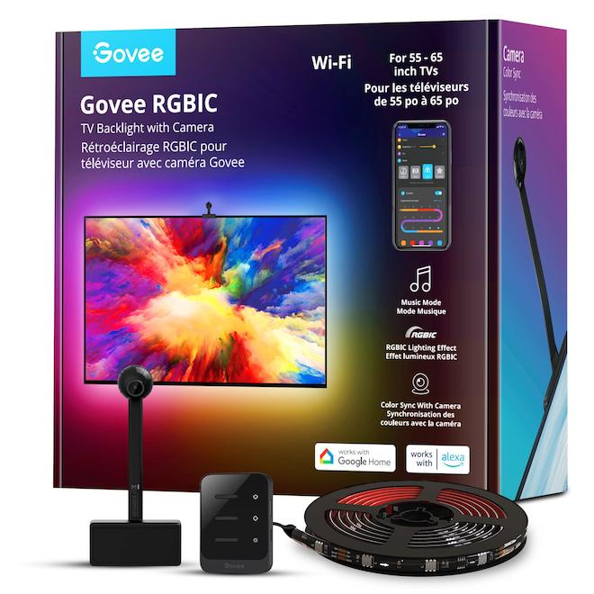Govee RGBIC 12.5-ft 24W Integrated LED TV Backlight with Camera H6198GD1