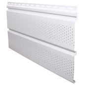 Mitten Double Soffit Trim - Frost White - Vinyl - Vented - 12-ft L x 10-in W