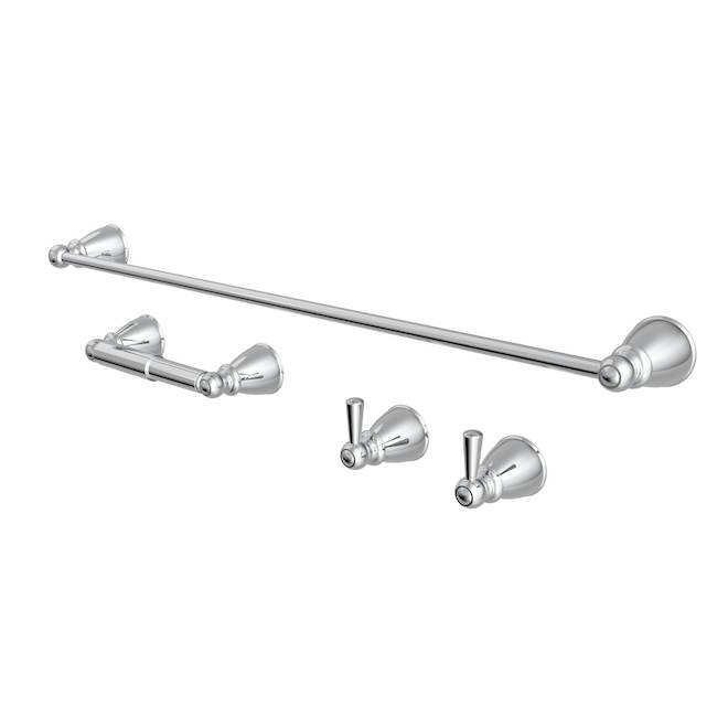 VALU+ Ultra Chromed Metal Bathroom Accessory Set - 4 Pcs A9902-904CP | RONA