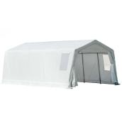 Abri d'auto blanc Northern Shelter en polyéthylène et acier, 11 x 20 x 8 pi