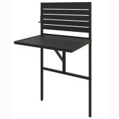 VALU+ Adjustable Balcony Table in Aluminum 44 x 24 x 24-in - Black