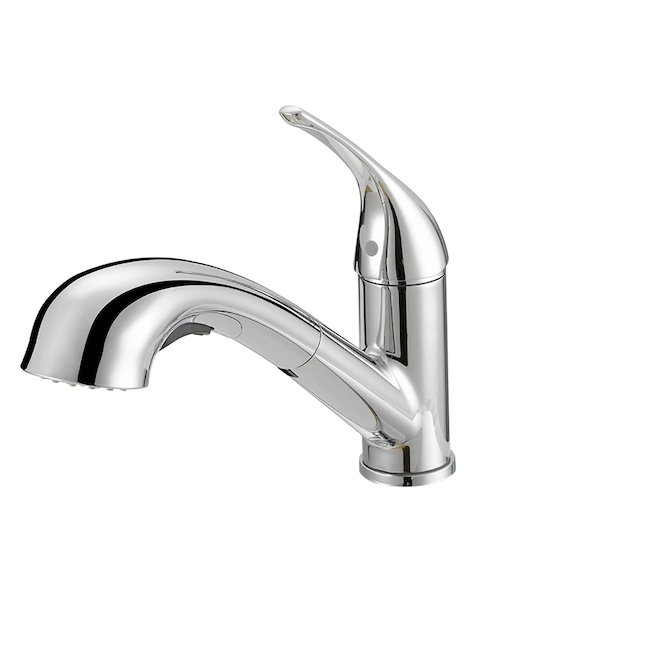 Project Source Dover Kitchen Faucet - Brass Zinc - Chrome