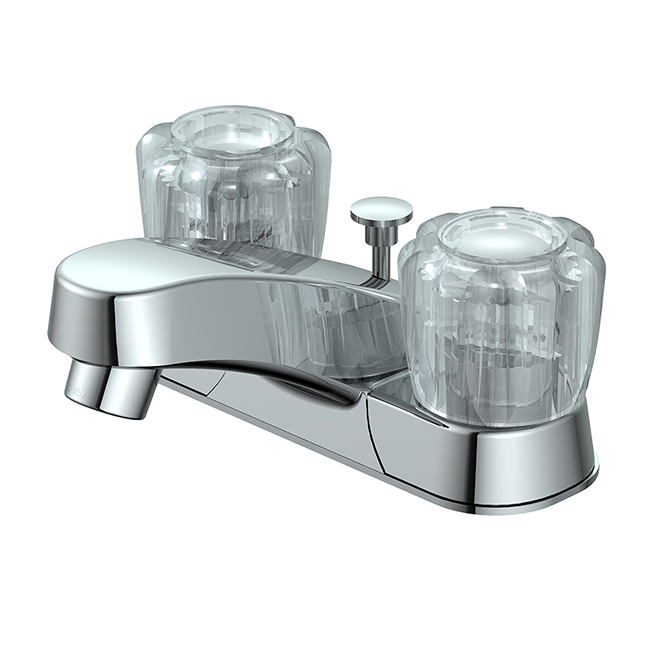 Project Source Bathroom Faucet - Polished Chrome - 2 Handles - Transitional