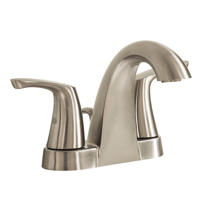 Image of Project Source | Mistry 2-Handle Bathroom Faucet With Aerator - Brushed Nickel | Rona