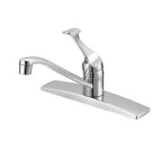 Project Source 1-Handle Kitchen Faucet - Brass/Zinc - 8-in - Chrome