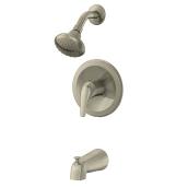 Project Source Tub and Shower Faucet - 1 Handle - 6.6-L/min - Brushed Nickel