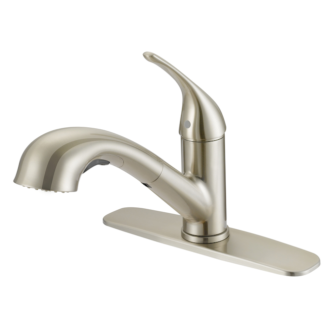 Project Source Pull Out Kitchen Faucet 1 Handle Brushed Nickel Fp2bc411np Rona