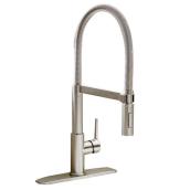 Allen + Roth Rhys Kitchen Faucet - Swing Arm - 1-Handle - Brushed Chrome