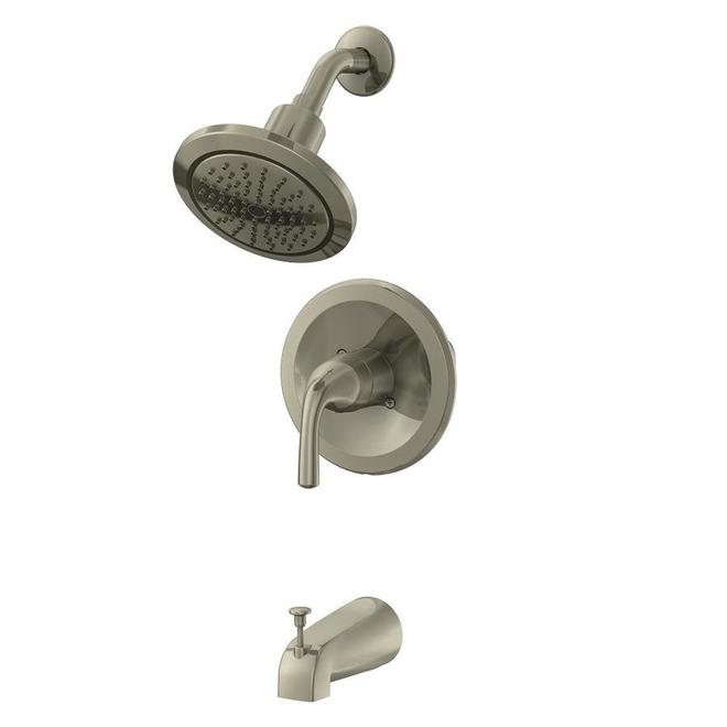Image of Project Source | Tub And Shower Faucet - 1 Handle - 6.8-L/min - Brushed Nickel | Rona