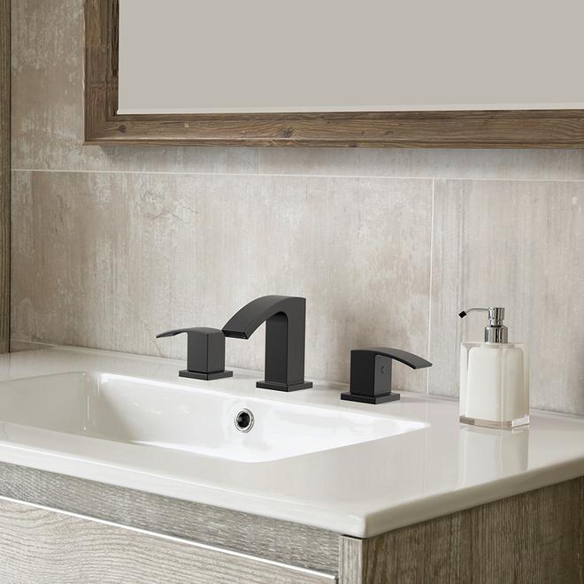 Allen + Roth Amari 2-Handle Bathroom Faucet - Matte Black