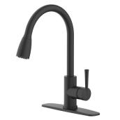 Project Source Black Industrial 1-Handle Pull-Down Kitchen Faucet