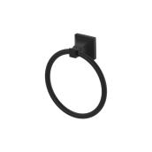 Allen + roth Leo Black Matte Brass Towel Ring