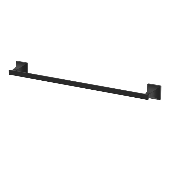 Allen roth Leo 24 in Matte Black Brass Towel Bar