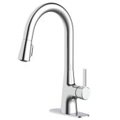 Allen + Roth Gillen Chrome 1-Handle Utility Faucet with Pulldown Sprayer