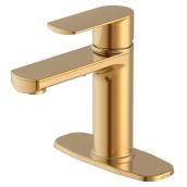 allen+roth Kameron Faucet Bathroom 1 Handle Brushed Gold