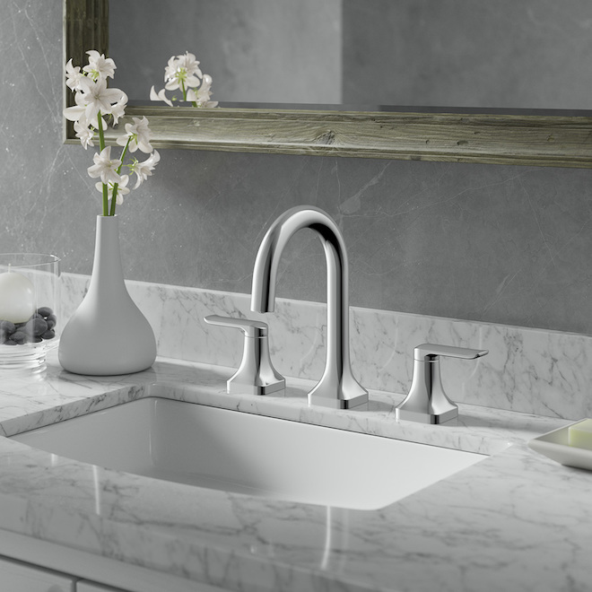 Landon & Co. LUCIO Bathroom Faucet with 2 Handles WaterSense Certified - Chrome