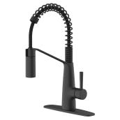 Landon & Co. Truven Kitchen Faucet with 1 Handle and Spring Pull-Down Spout - Matte Black