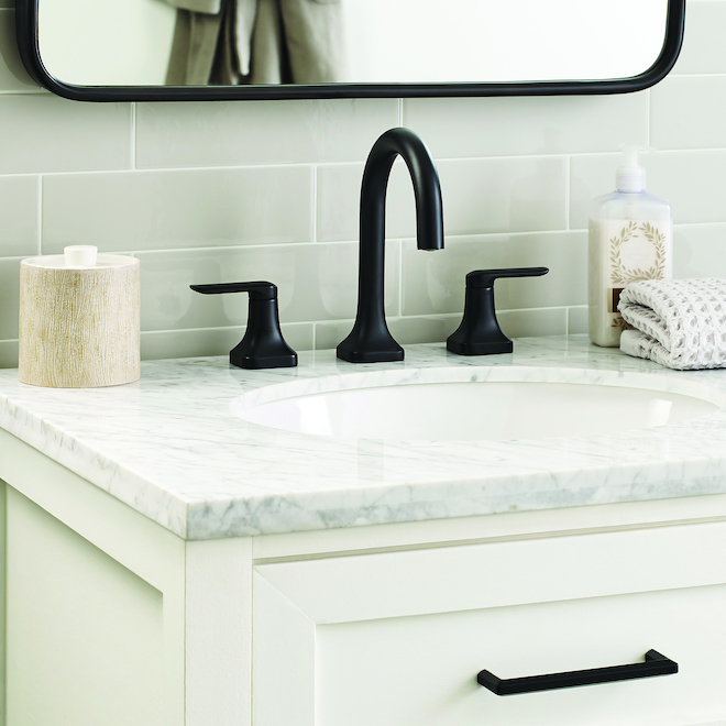 Landon & Co. LUCIO Bathroom Faucet with 2 Handles WaterSense Certified - Matte Black