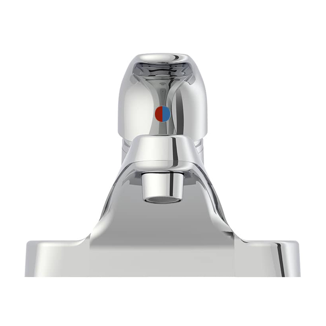 VALU+ Ohan 4-in Centreset Zinc/Brass 1-Handle Bathroom Faucet - Chrome Finish