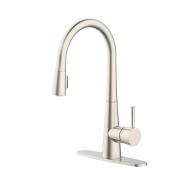 Landon & Co. Vittal Kitchen Faucet with 1 Handle and Pull-Down Spout - Brushed Nickel