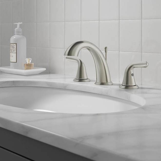 VALU+ Raynner Bathroom Faucet with 2 Handles WaterSense Certified - Brushed Nickel