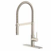 Landon & Co. Kalyxtra Kitchen Faucet with 1 Handle and Spring Pull-Down Spout - Brushed Nickel
