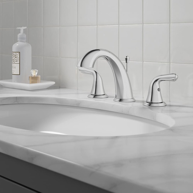 VALU+ Raynner Bathroom Faucet with 2 Handles WaterSense Certified - Chrome