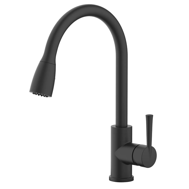 VALU+ Embrel Kitchen Faucet with 1 Handle and Pull-Down Spout - Black