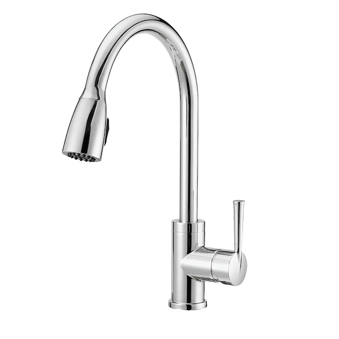 VALU+ Embrel Kitchen Faucet with 1 Handle and Pull-Down Spout - Chrome