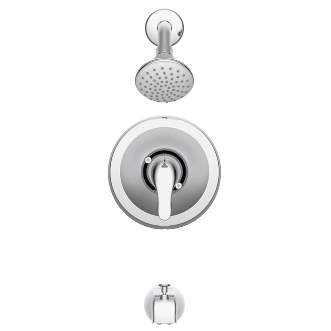 VALU+ Ohan Tub and Shower Faucet Kit with 1 Handle - Chrome