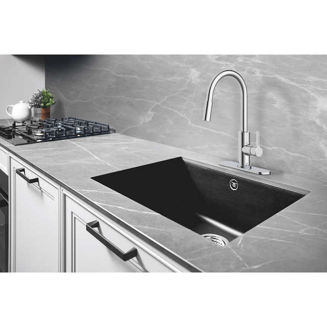 Landon & Co. Mabela Kitchen Faucet with 1 Handle and Pull-Down Spout - Chrome