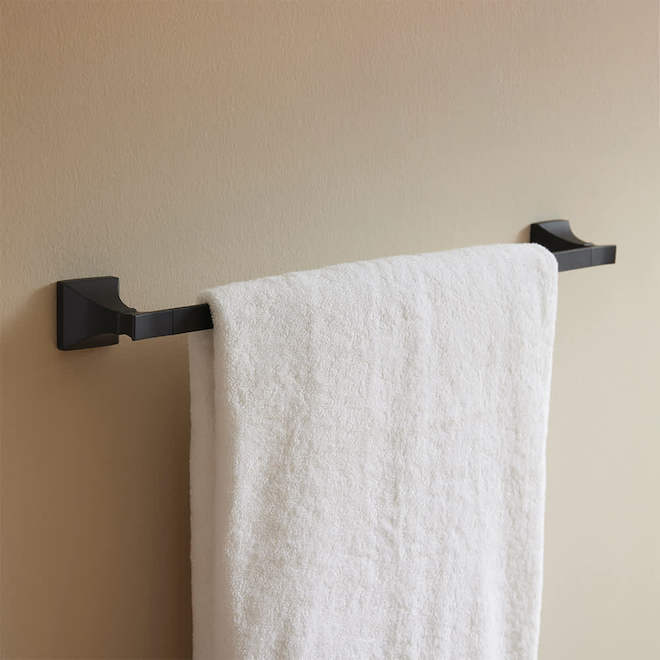 Landon & Co. Leo 24-in Towel Bar - Matte Black