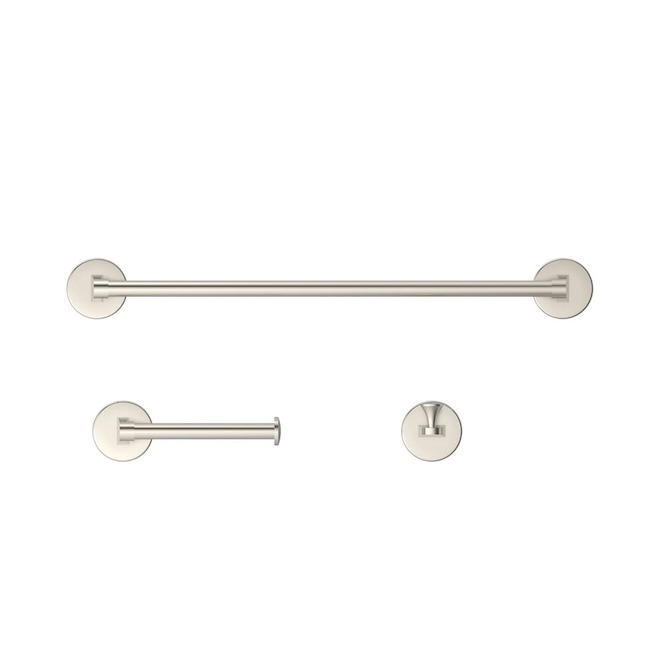 Landon & Co. Nobrix 3-PCS Bathroom Accessory Set - Brushed Nickel