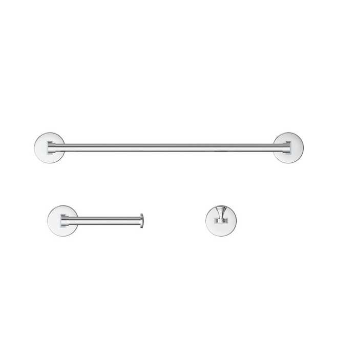 Landon & Co. 3-PCS Bathroom Accessory Set - Chrome