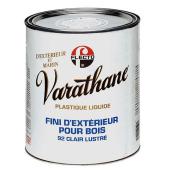 Fini d'extérieur pour bois Flecto Varathane, à base d'huile, clair lustré, protection UV, 946 ml