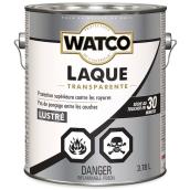Watco Oil-based Lacquer for Interior Wood - Crystal Clear Gloss - Quick-dry - 3.78 l