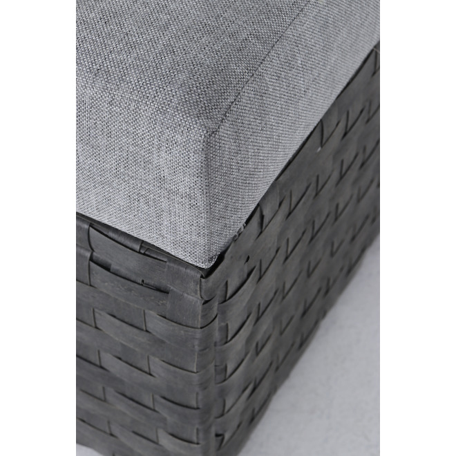 Landon & Co. Kingston Conversation Set in Wicker with Grey Cushions - 5-Piece