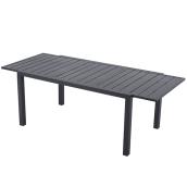 LANDON&CO - Landon & Co. Dining Table Extendable in Steel - Grey
