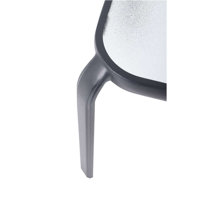 VALU+ Coffee Table in Steel and Glass 16.7 x 15.9 x 15.9-in - Black