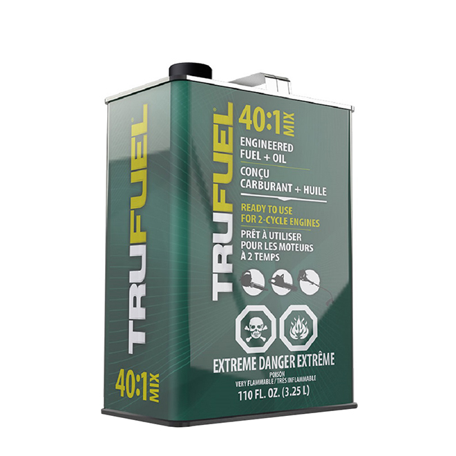 Mélange huile-essence 40:1 TruFuel prêt à utiliser pour moteurs à 2 temps, 3,25 litres