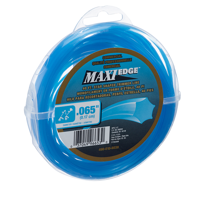 MAXIEDGE Maxi Edge 40-ft x 0.065-in dia Blue Universal Star-Shaped