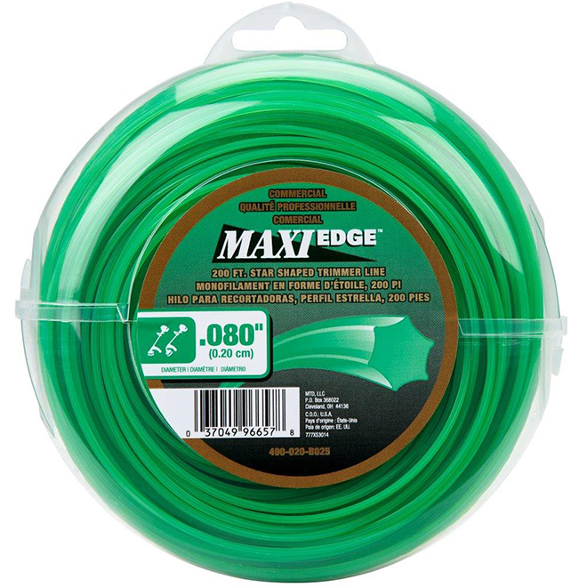 Maxi Edge 200-ft x 0.080-in dia Green Universal Star-Shaped Edge Monofilament Spooled Trimmer Line