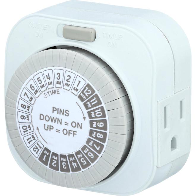 COOPER Minuterie programmable 5 réglables blanc 120V/1800W