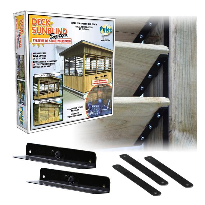 Pylex Deck Sun Blind System Hardware, Outdoor Deck Blinds Canada