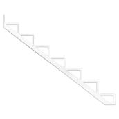 Aluminum Stair Riser - 7 Steps - 7.5" x 10.25" - White