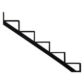 Aluminum Stair Riser - 5 Steps - 7.5" x 10.25" - Black