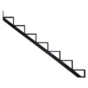Pylex Aluminum Stair Riser - 7 Steps - 7.5" x 10.25" - Black